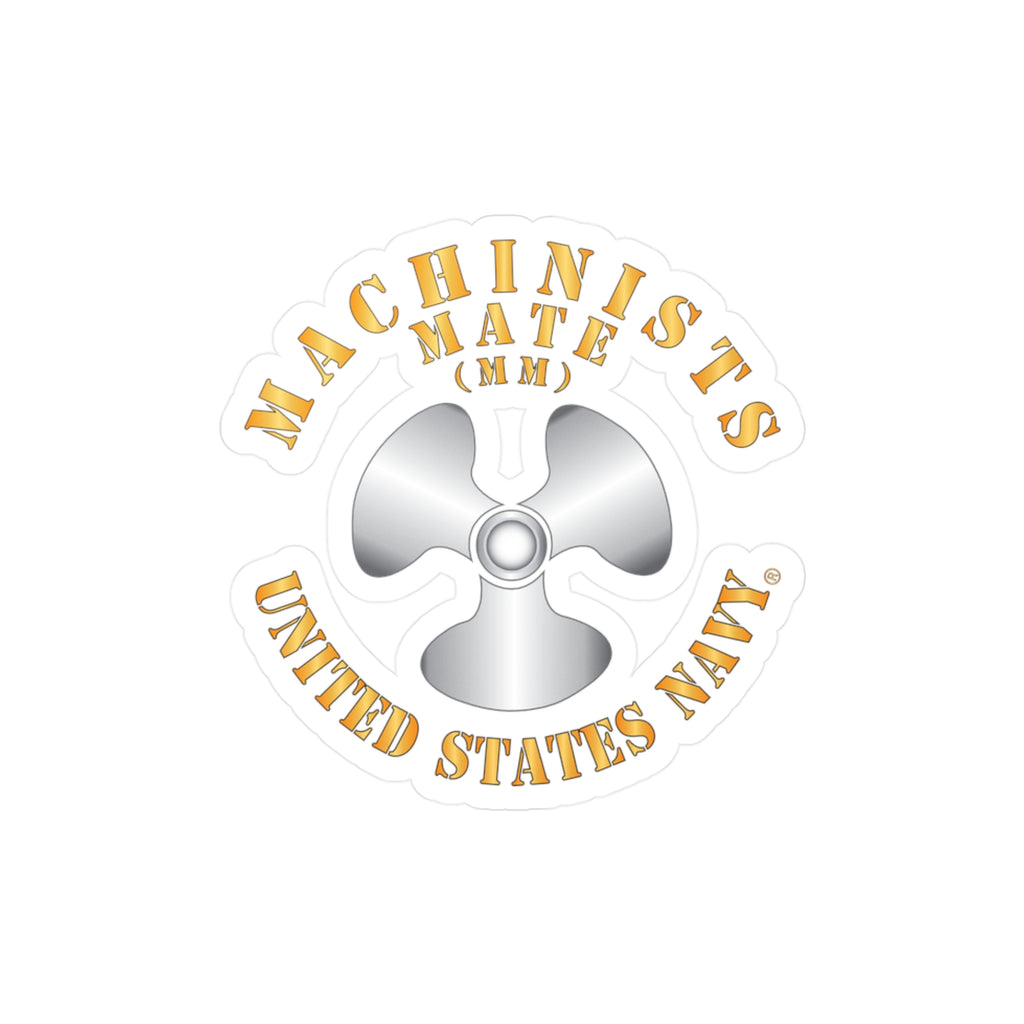 Kiss-Cut Vinyl Decal - Navy - Rate - Machinists Mate (MM)