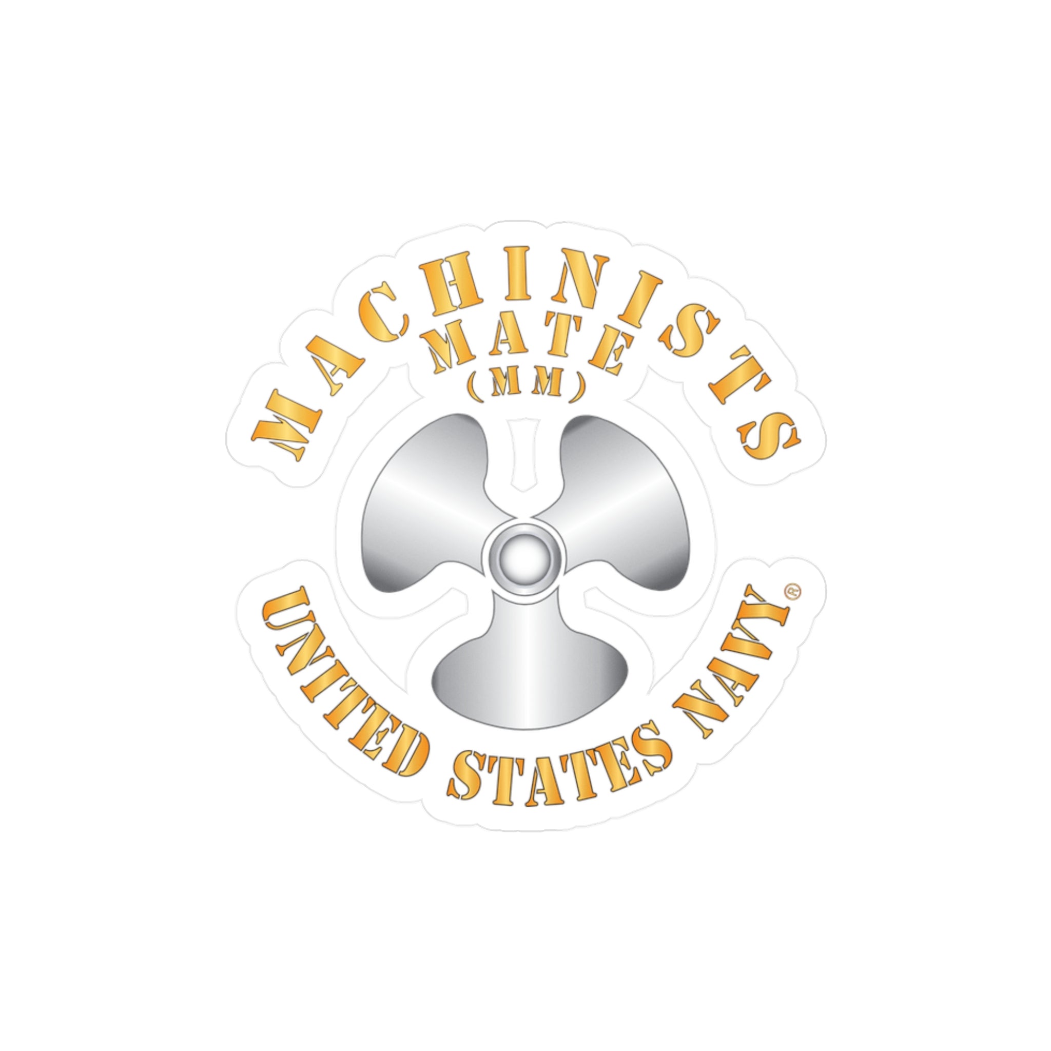 Kiss-Cut Vinyl Decal - Navy - Rate - Machinists Mate (MM)