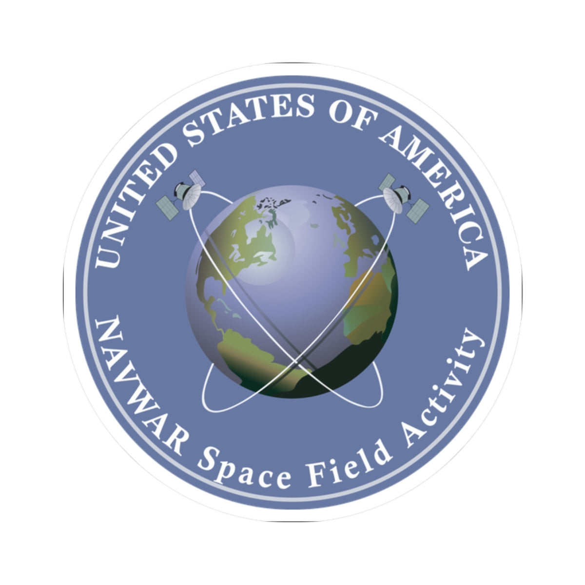 Kiss-Cut Stickers - NAVWAR Space Field Activity wo Txt X 300