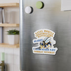 Die-Cut Magnet - Navy - Seabee - Combat Veteran
