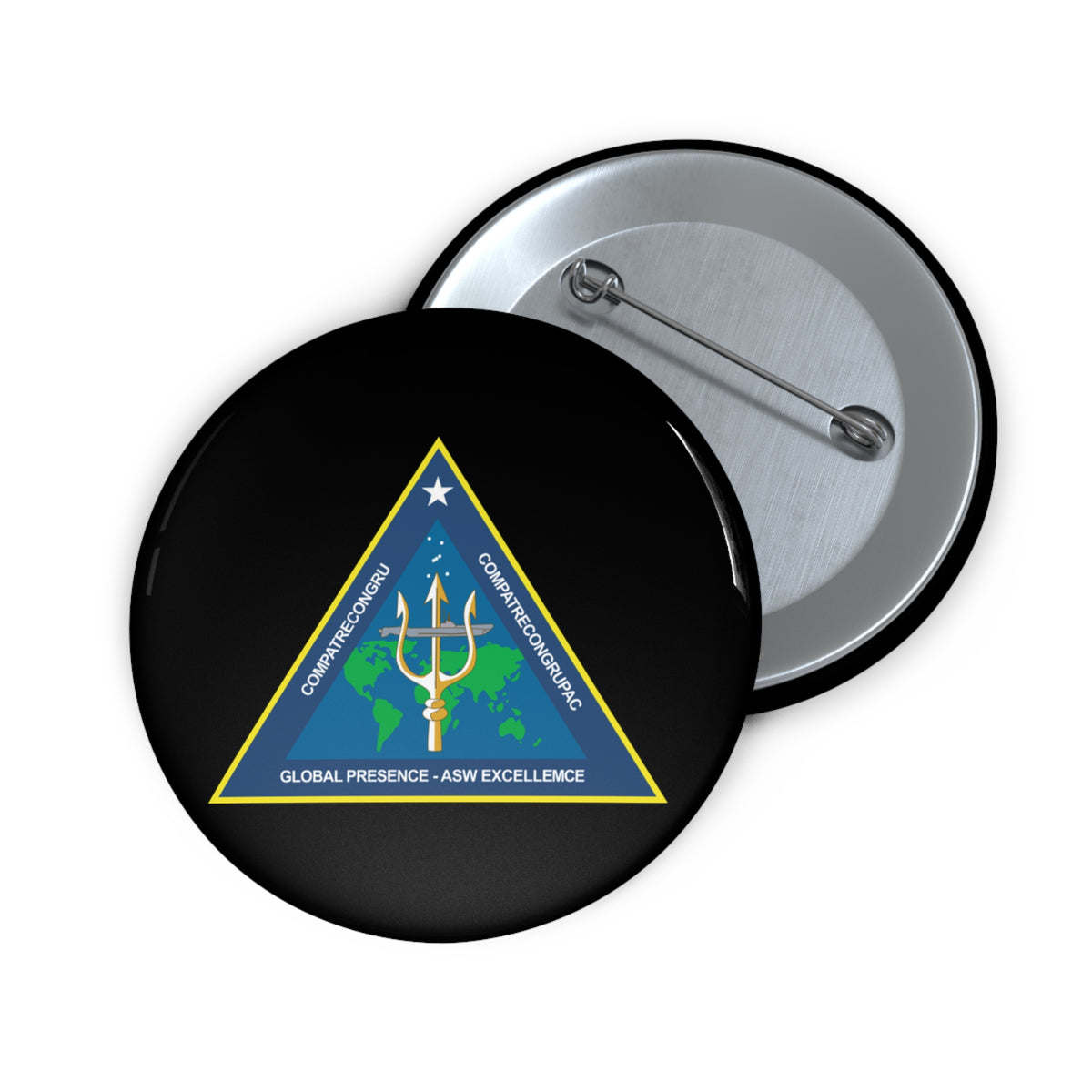 Custom Pin Button - Navy - Commander, Patrol and Reconnaissance Group - CPRG wo Txt X 300