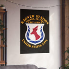 Kagnew Station Asmara Eritrea Navy Emblem Poster — Matte Vertical Wall Art