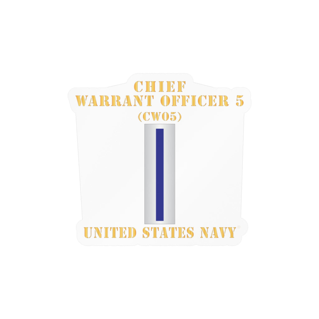 Kiss-Cut Vinyl Decal - Navy - Chief Warrant Officer 5 - CW05