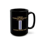 Black Mug (11oz, 15oz) - Navy - Chief Warrant Officer 5 - CW05 - Veteran