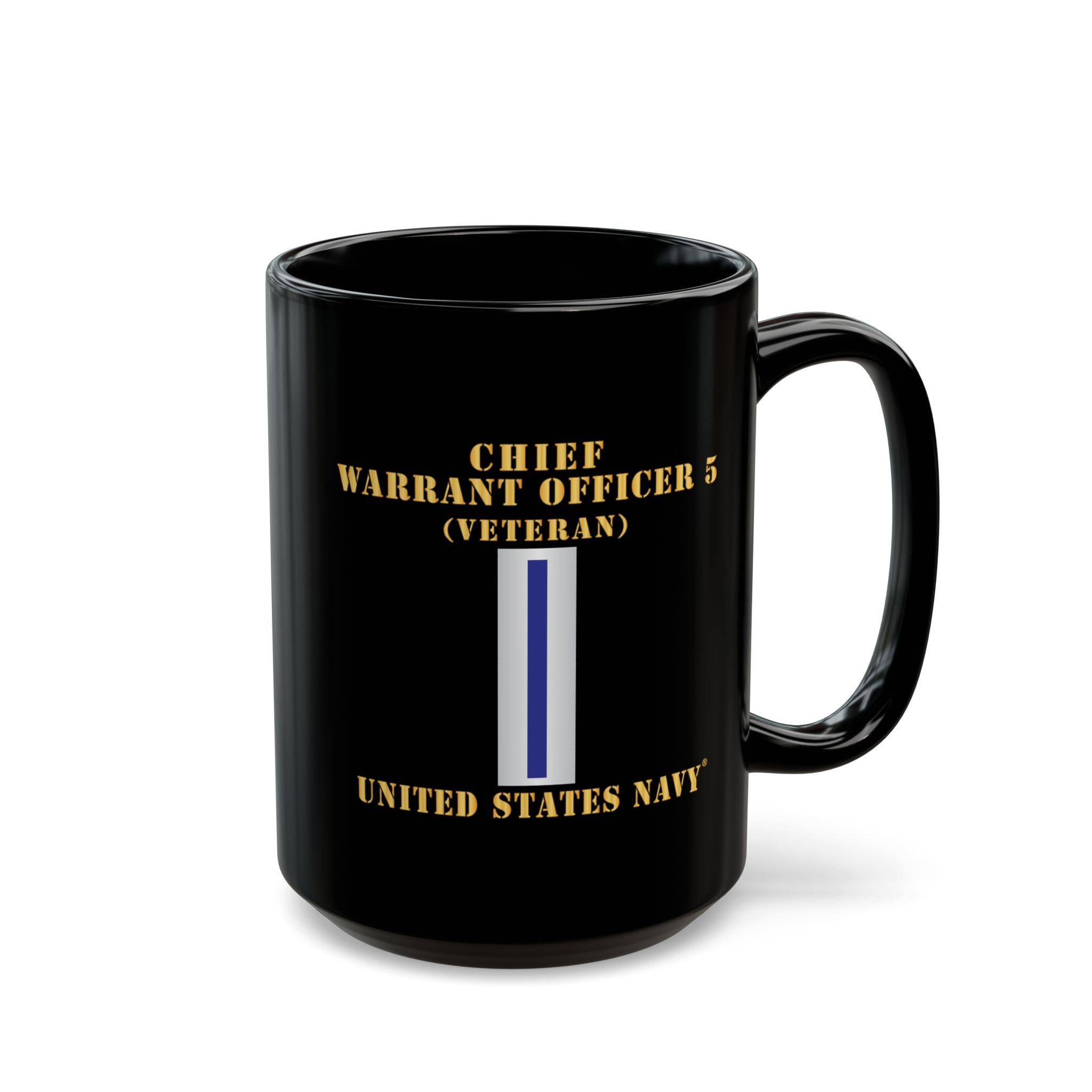 Black Mug (11oz, 15oz) - Navy - Chief Warrant Officer 5 - CW05 - Veteran