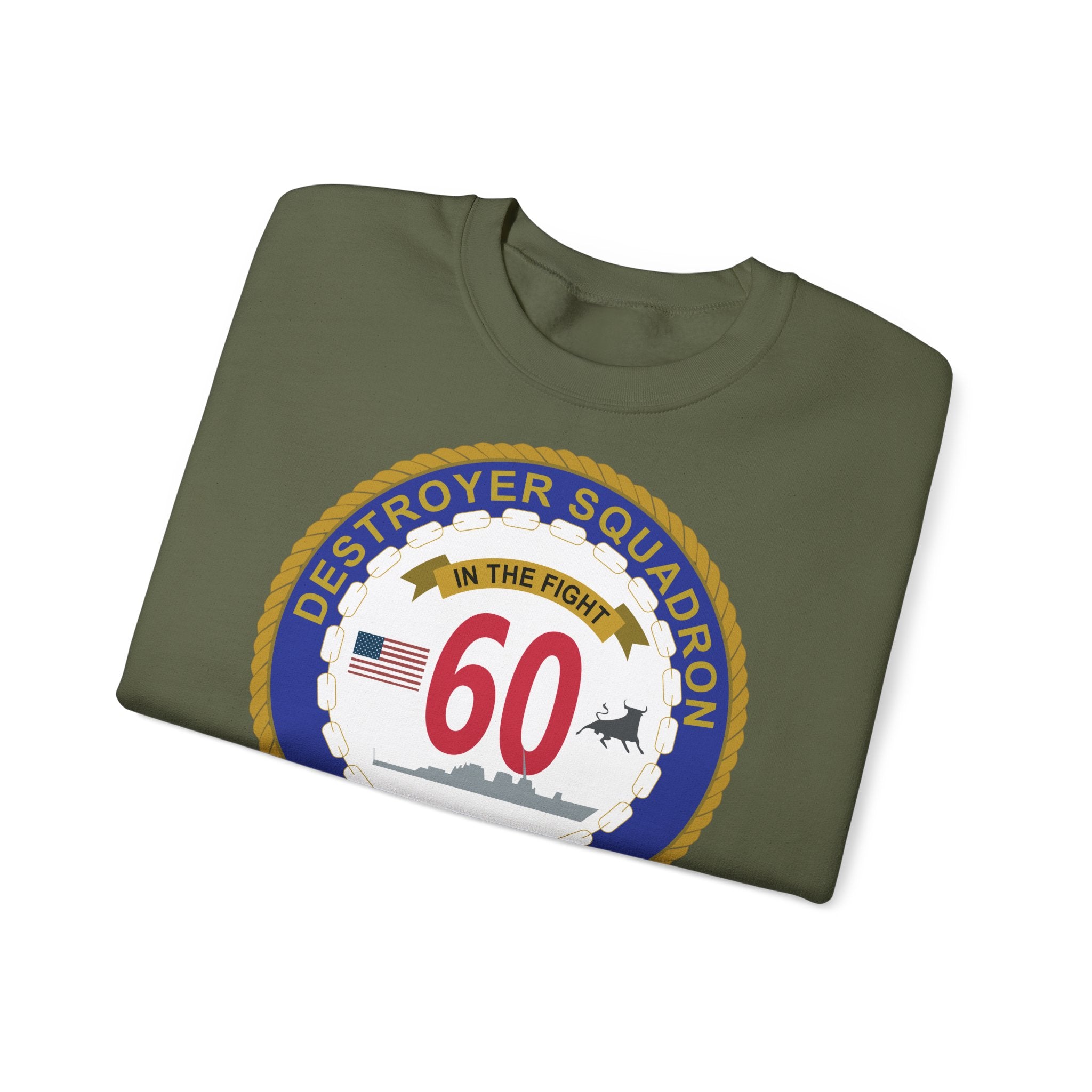 Unisex Heavy Blend™ Crewneck Sweatshirt - Navy - Destroyer Squadron 60 wo txt