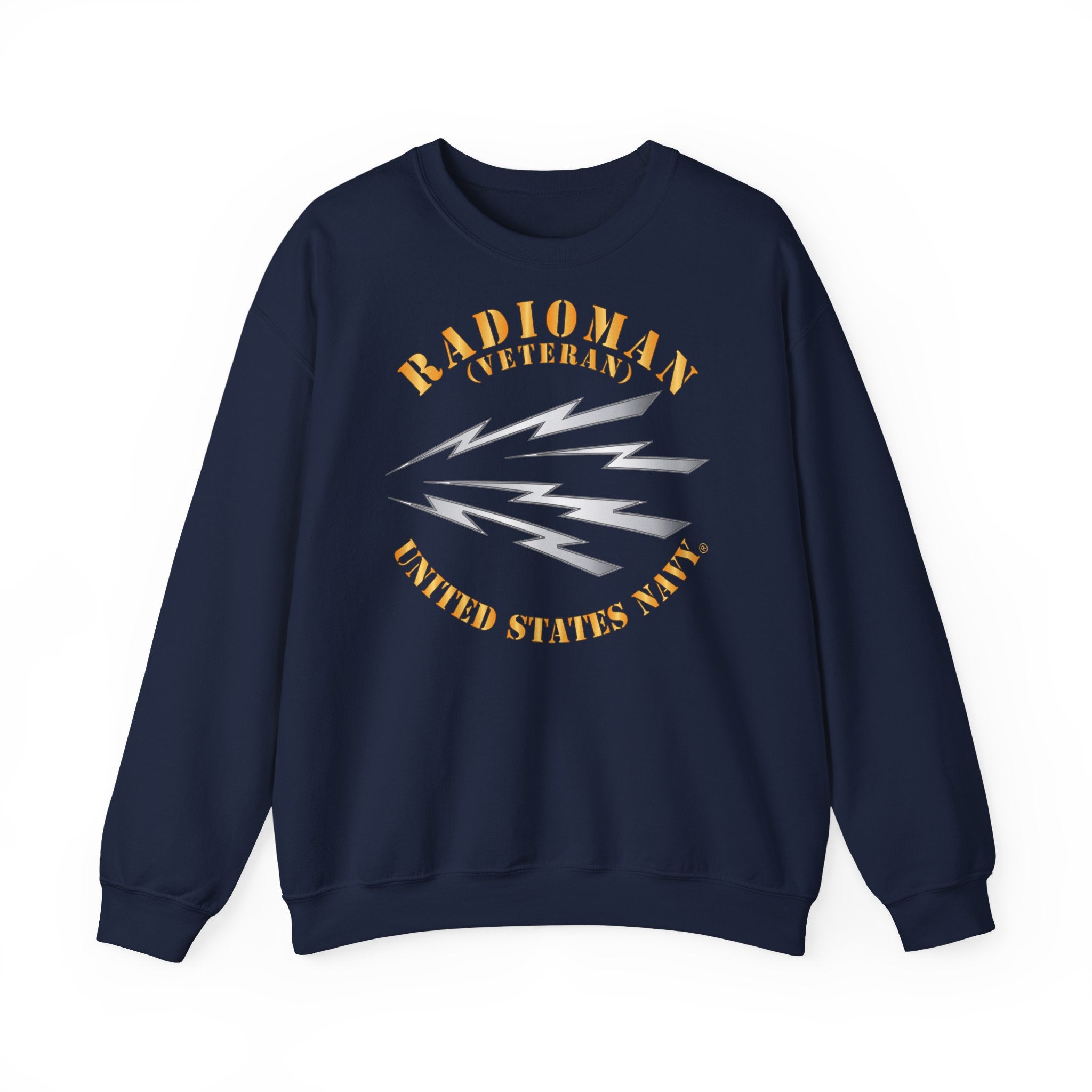 Unisex Heavy Blend™ Crewneck Sweatshirt - Navy - Rate - Radioman (RM) - Veteran