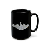 Black Mug (11oz, 15oz) - Navy - Submarine Badge - Silver  wo Txt