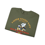 Unisex Heavy Blend™ Crewneck Sweatshirt - Navy - Seabee - Desert Storm Veteran