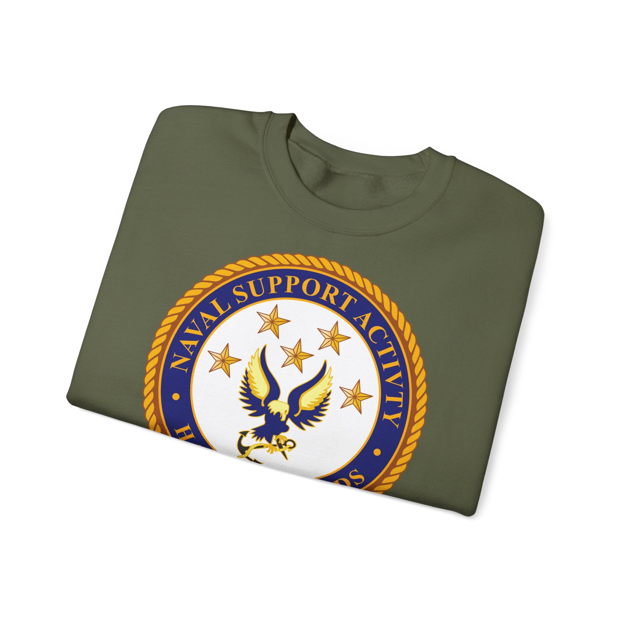 Unisex Heavy Blend™ Crewneck Sweatshirt - Navy - Naval Support Activity - Hampton Roads