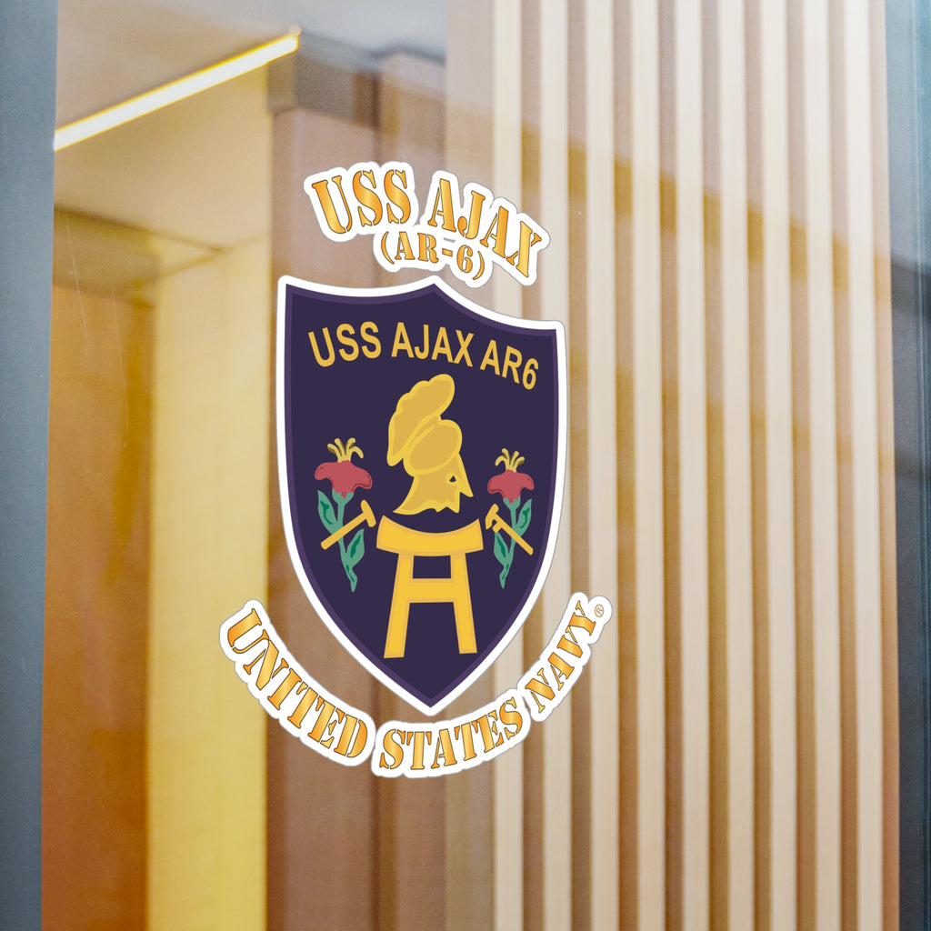 Kiss-Cut Vinyl Decal - Navy - USS Ajax (AR-6)