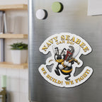 Die-Cut Magnet - Navy - Navy SeaBee - w Wrench and Hammer - 3D - Enhanced X 300