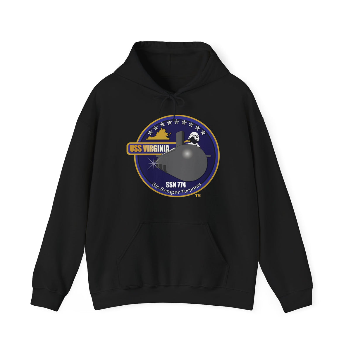 Unisex Heavy Blend™ Hoodies - Navy - USS Virginia (SSN-774) wo txt X 300
