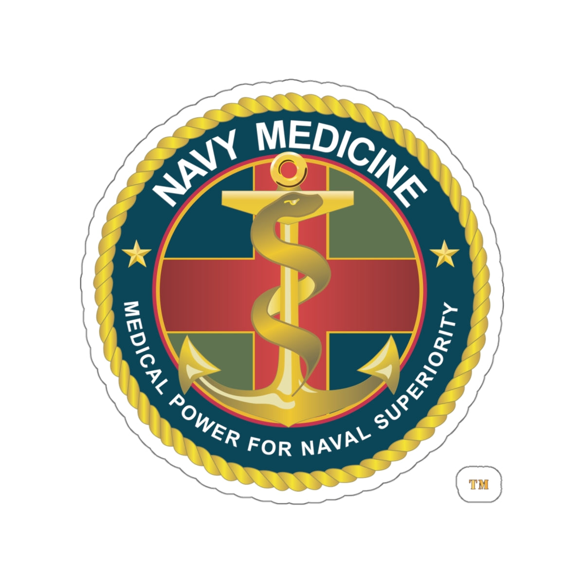 Die-Cut Vinyl Sticker - Navy Medicine - Medical Power for Naval Superiority wo Txt X 300