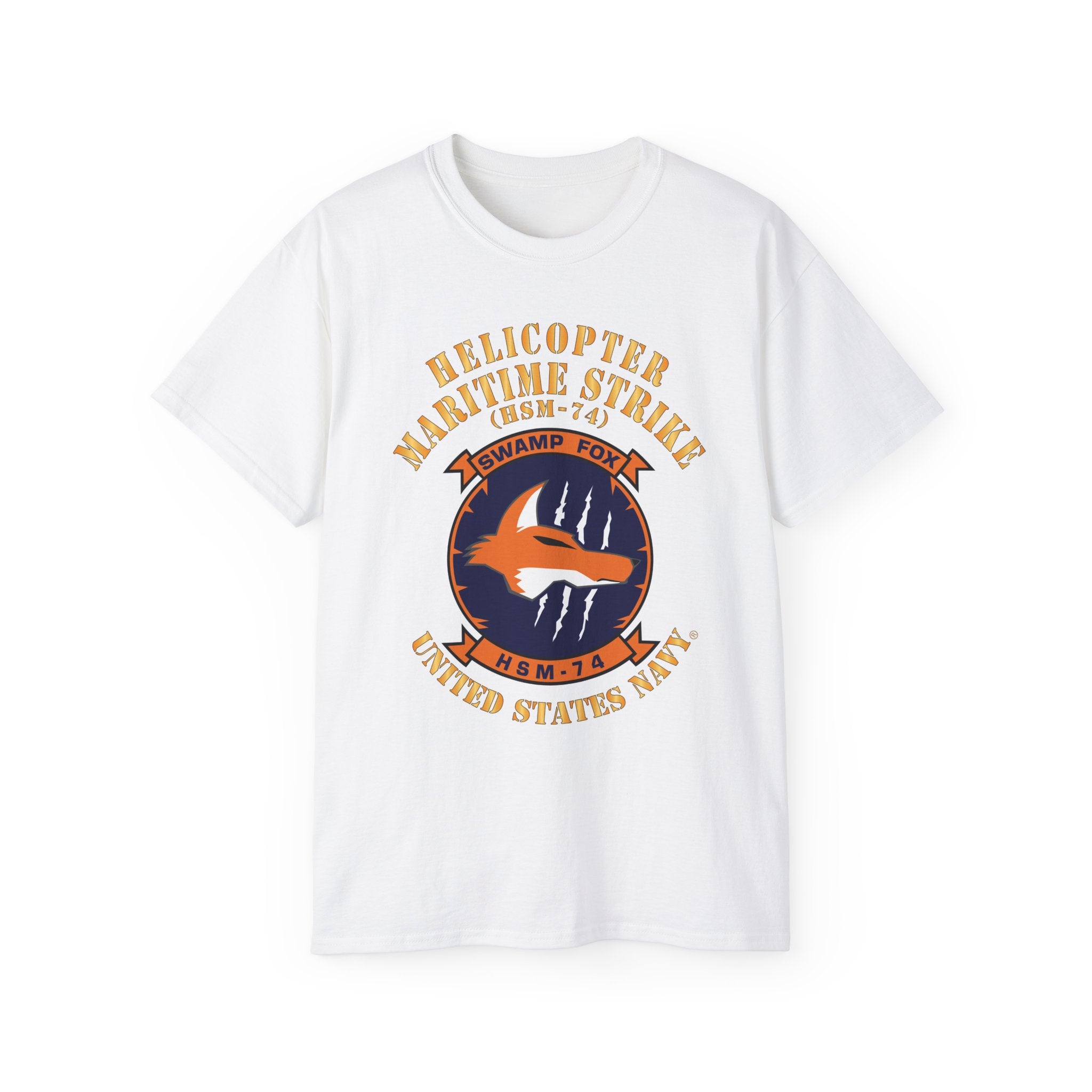 Unisex Ultra Cotton T-Shirt - Navy - Helicopter Maritime Strike Seven Four (HSM-74)