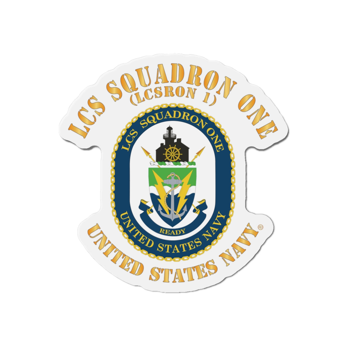 Die-Cut Magnet - Navy - LCS Squadron One (LCSRON 1)