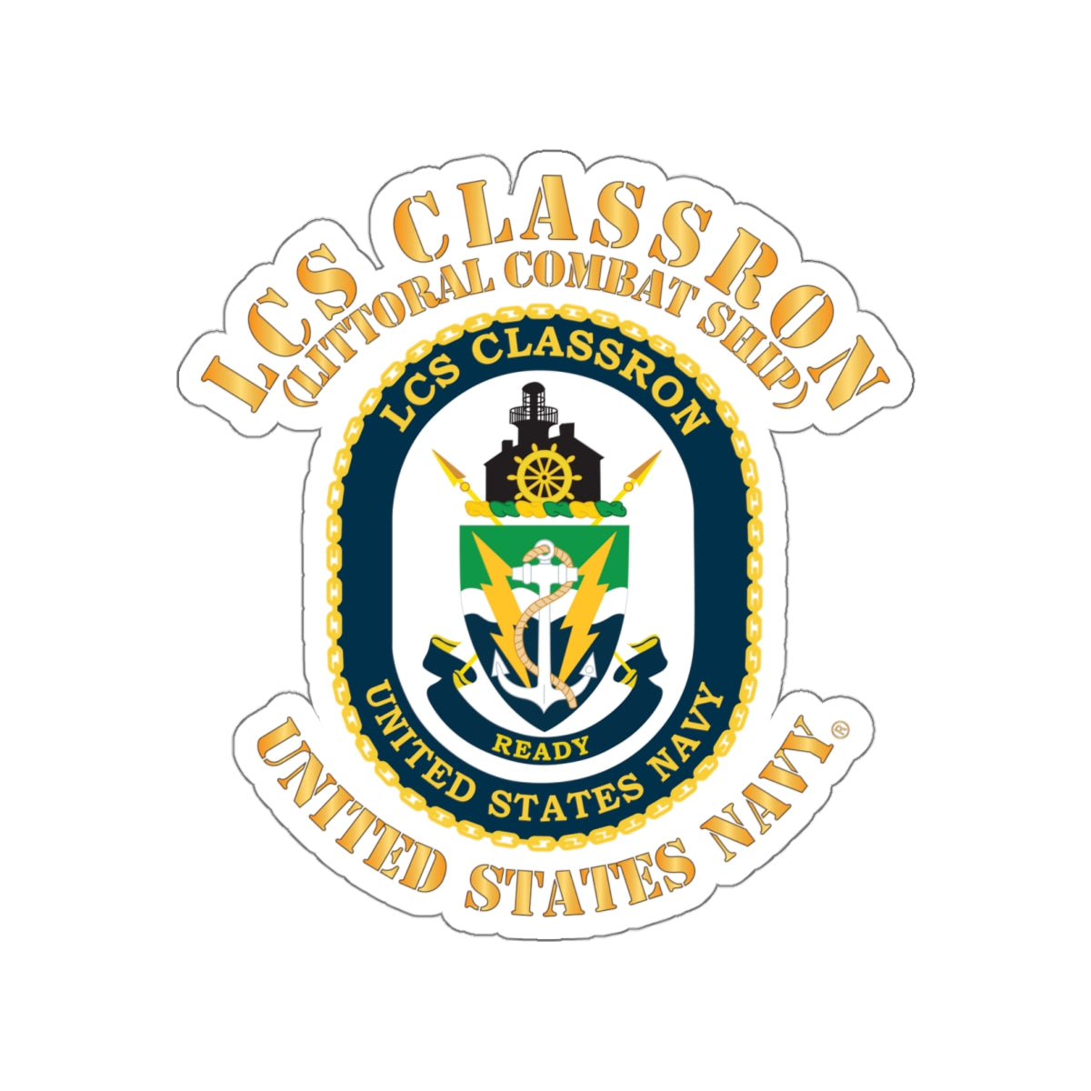 Die-Cut Vinyl Sticker - Navy - LCS Classron (Littoral Combat Ship)
