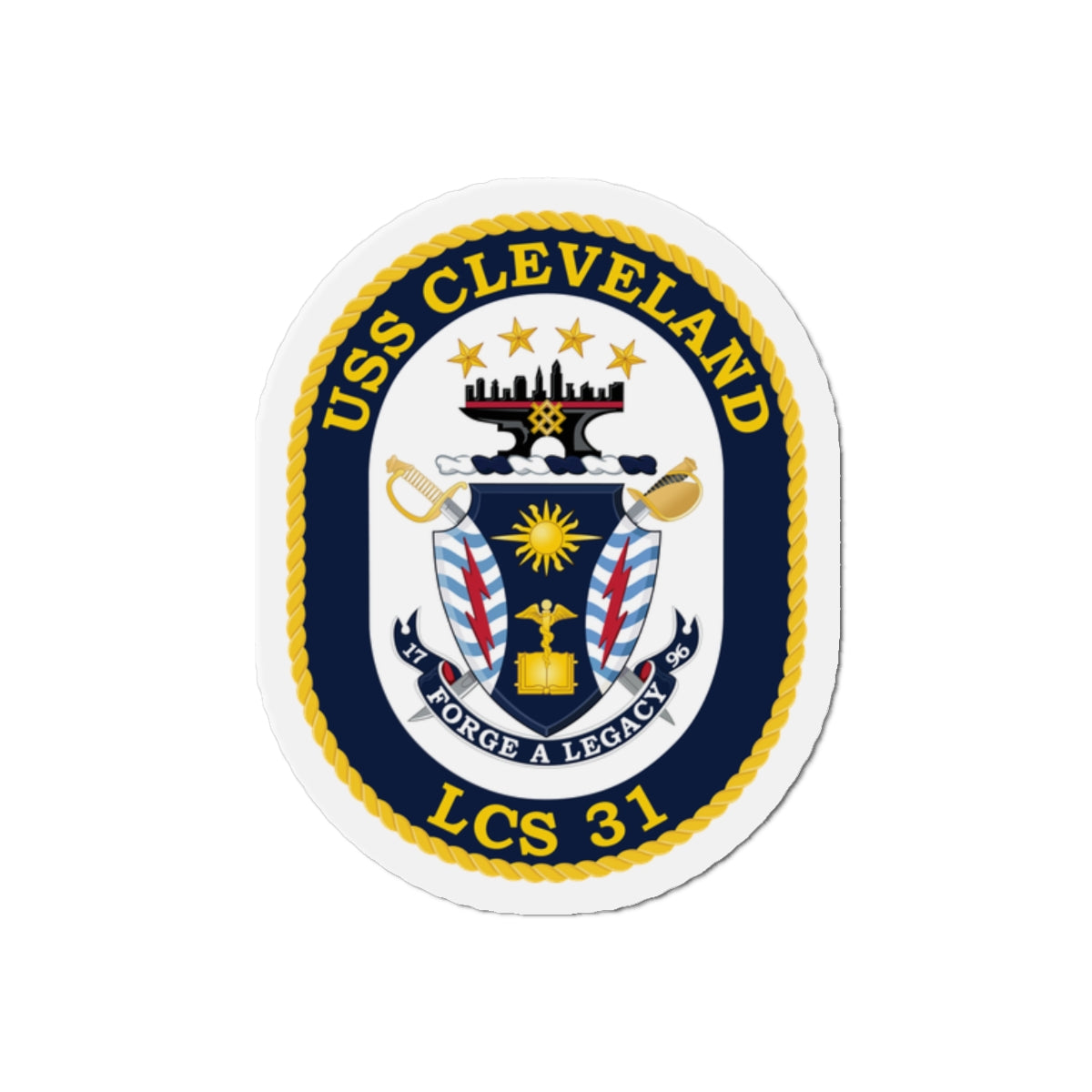 Die-Cut Magnet - Navy - USS Cleveland (LCS-31) wo txt