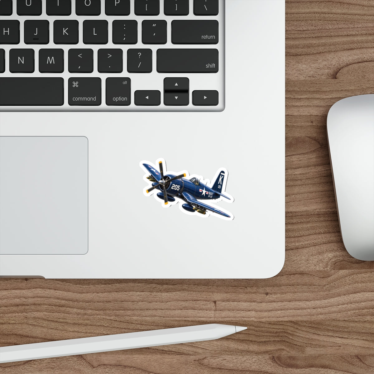 Die-Cut Vinyl Sticker - NAVY - F4U-4 Corsair 205 (VF-32) - 3D - Enhanced