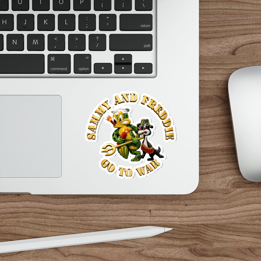 Die-Cut Vinyl Sticker - Navy - SOF - Sammy - Freddie - Go to War - 3D - Enhanced