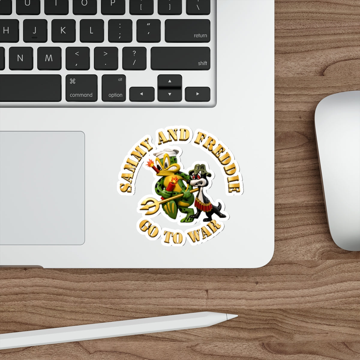 Die-Cut Vinyl Sticker - Navy - SOF - Sammy - Freddie - Go to War - 3D - Enhanced