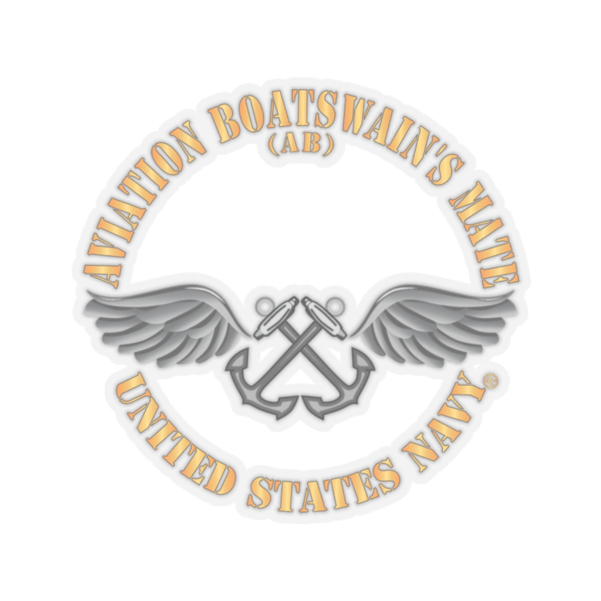 Kiss-Cut Stickers - Navy - Rate - Aviation Boatswain's Mate (AB) X 300