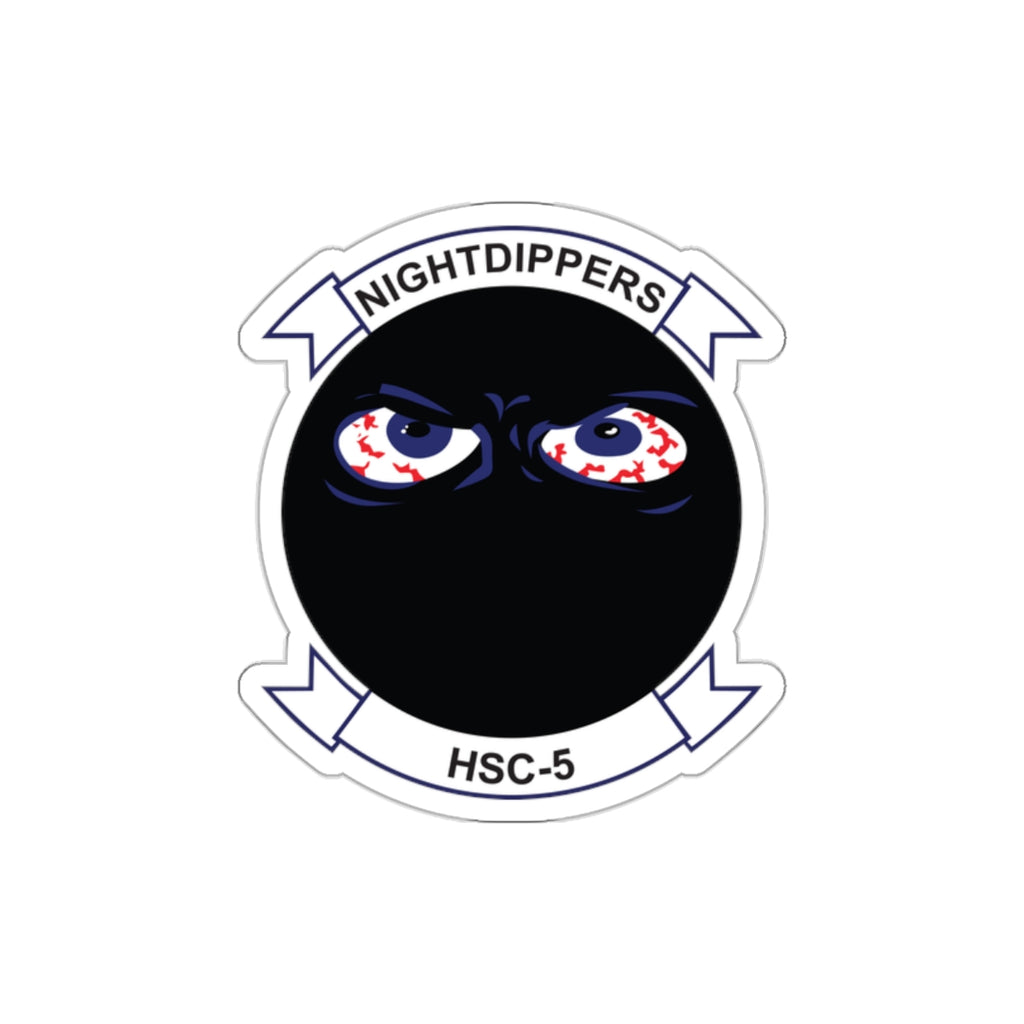 Die-Cut Vinyl Sticker - Navy - Helicopter Sea Combat Squadron 5 (HSC-5) wo txt