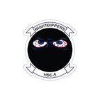 Die-Cut Vinyl Sticker - Navy - Helicopter Sea Combat Squadron 5 (HSC-5) wo txt