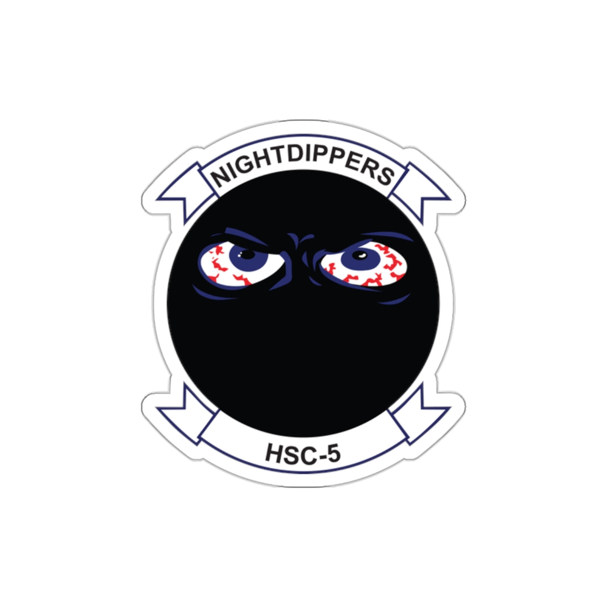 Die-Cut Vinyl Sticker - Navy - Helicopter Sea Combat Squadron 5 (HSC-5) wo txt