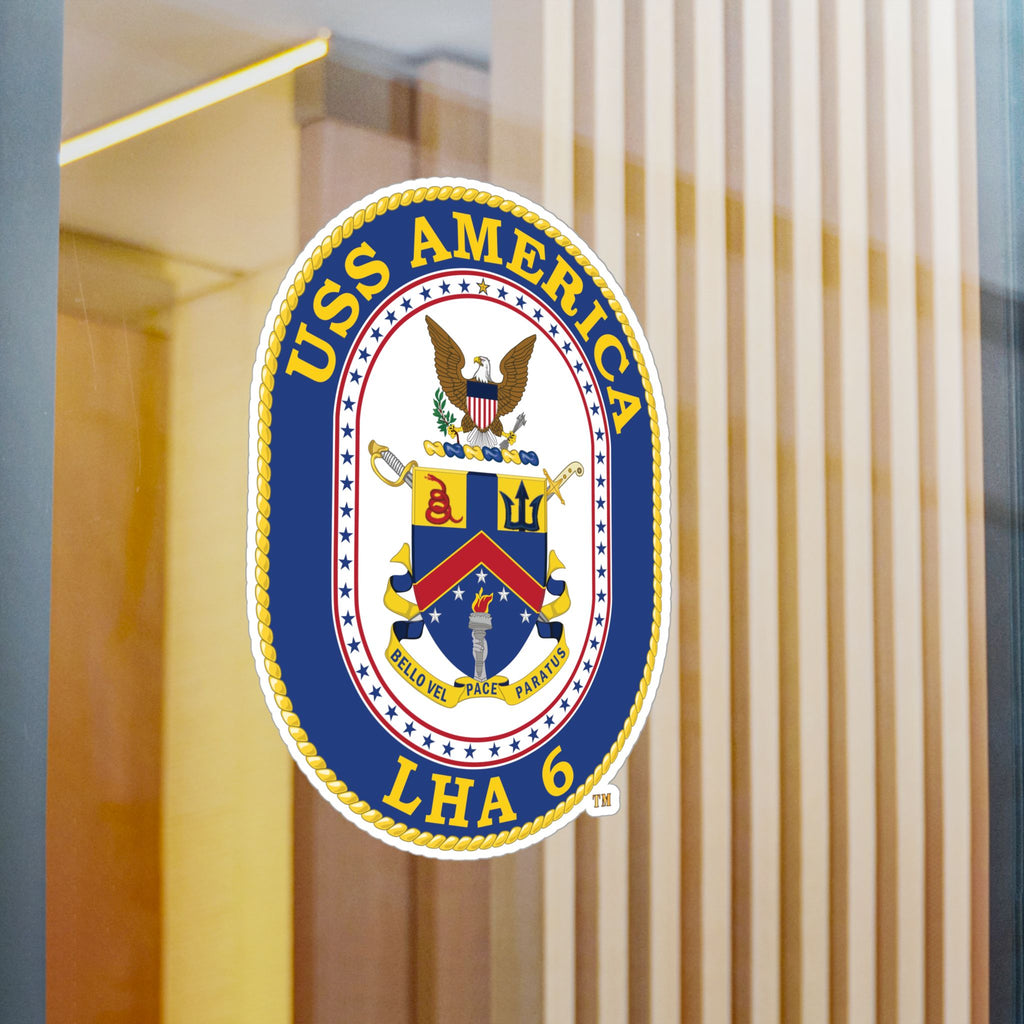 Kiss-Cut Vinyl Decal - Navy - USS America (LHA-6) wo txt