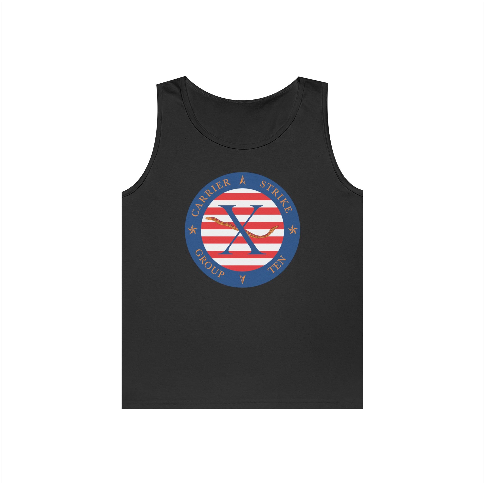 Unisex Heavy Cotton Tank Top - Navy - Carrier Strike Group 10 (CSG-10) wo Txt