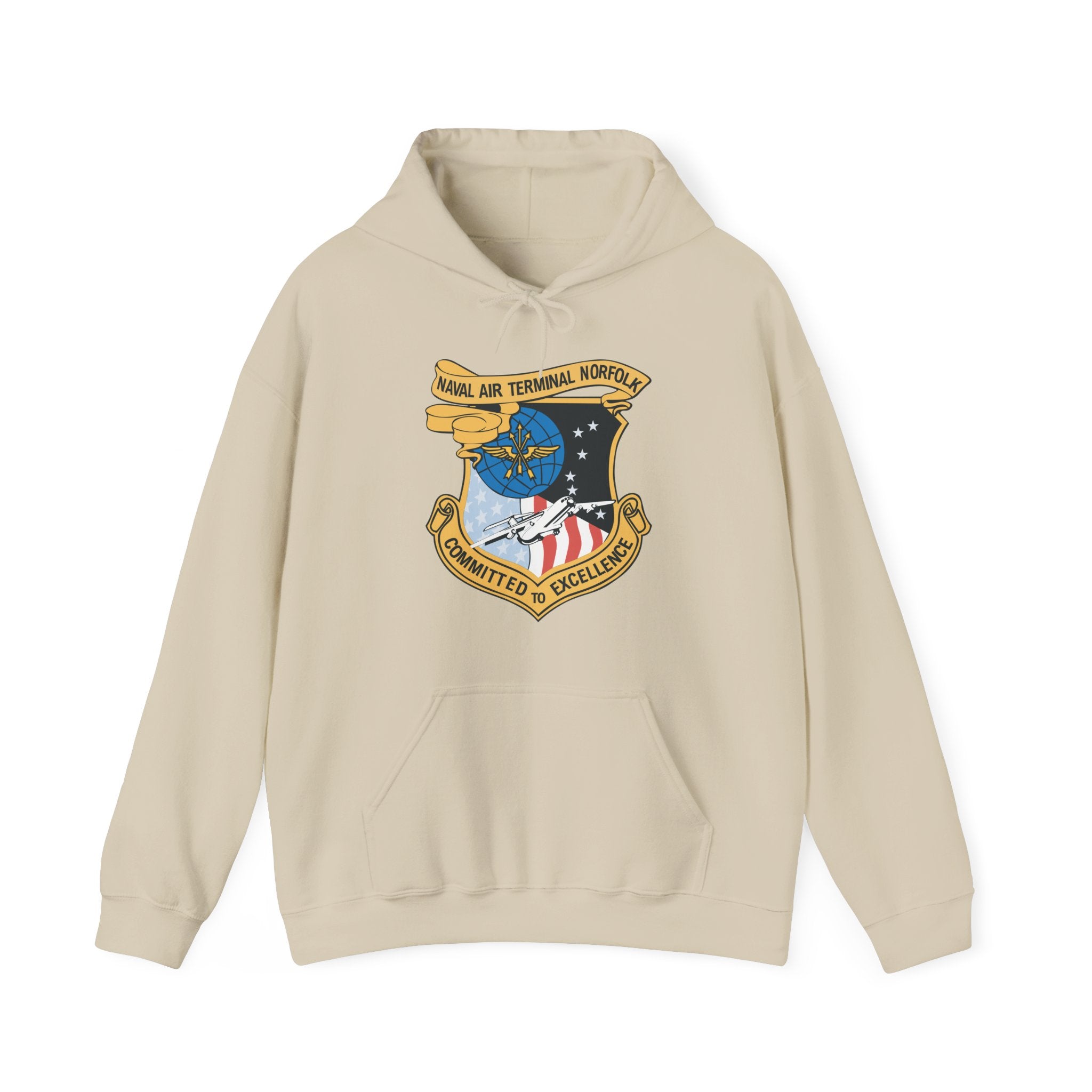 Unisex Heavy Blend™ Hoodies - Navy - Naval Air Terminal Norfolk wo Txt