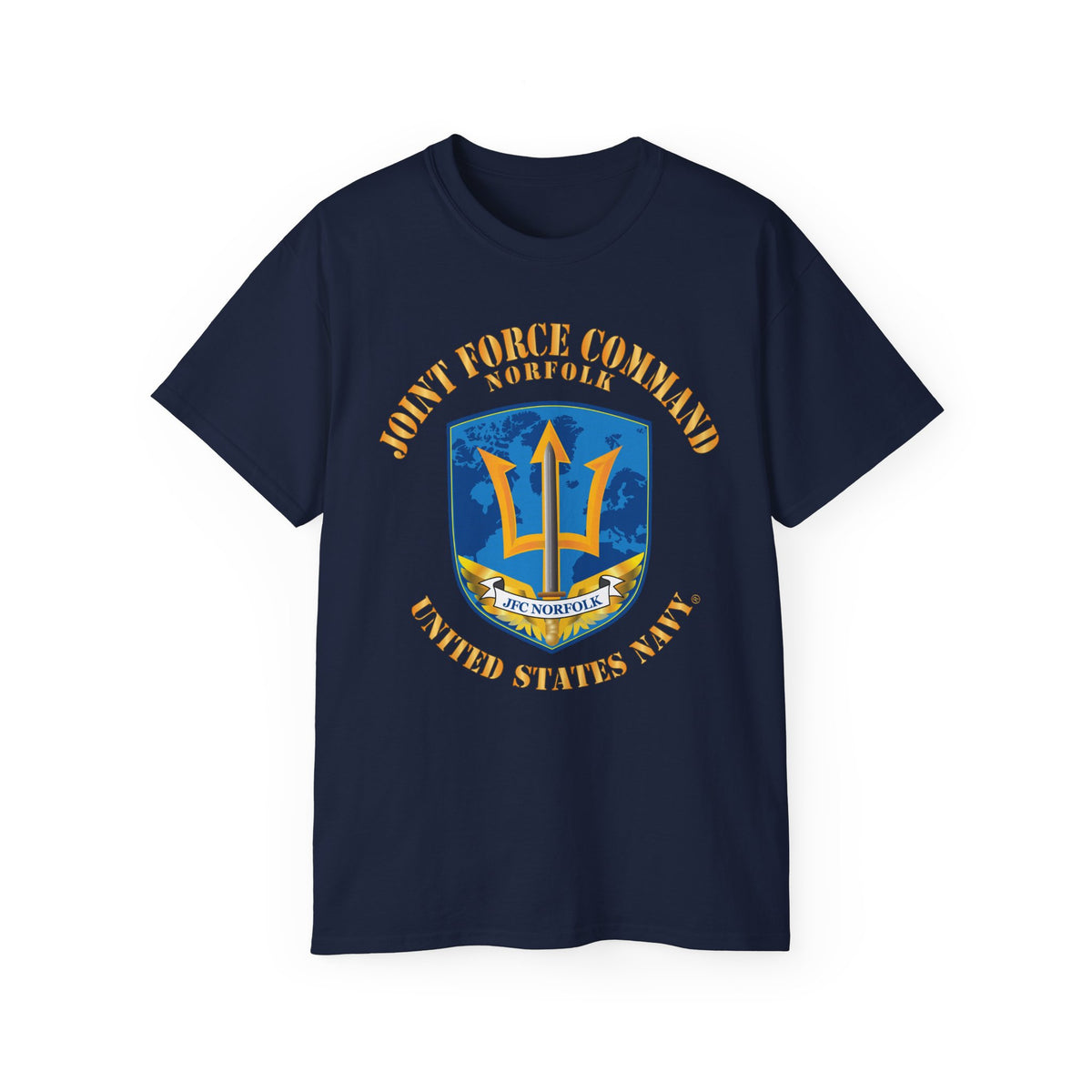Unisex Ultra Cotton T-Shirt - Navy - Joint Force Command - Norfolk