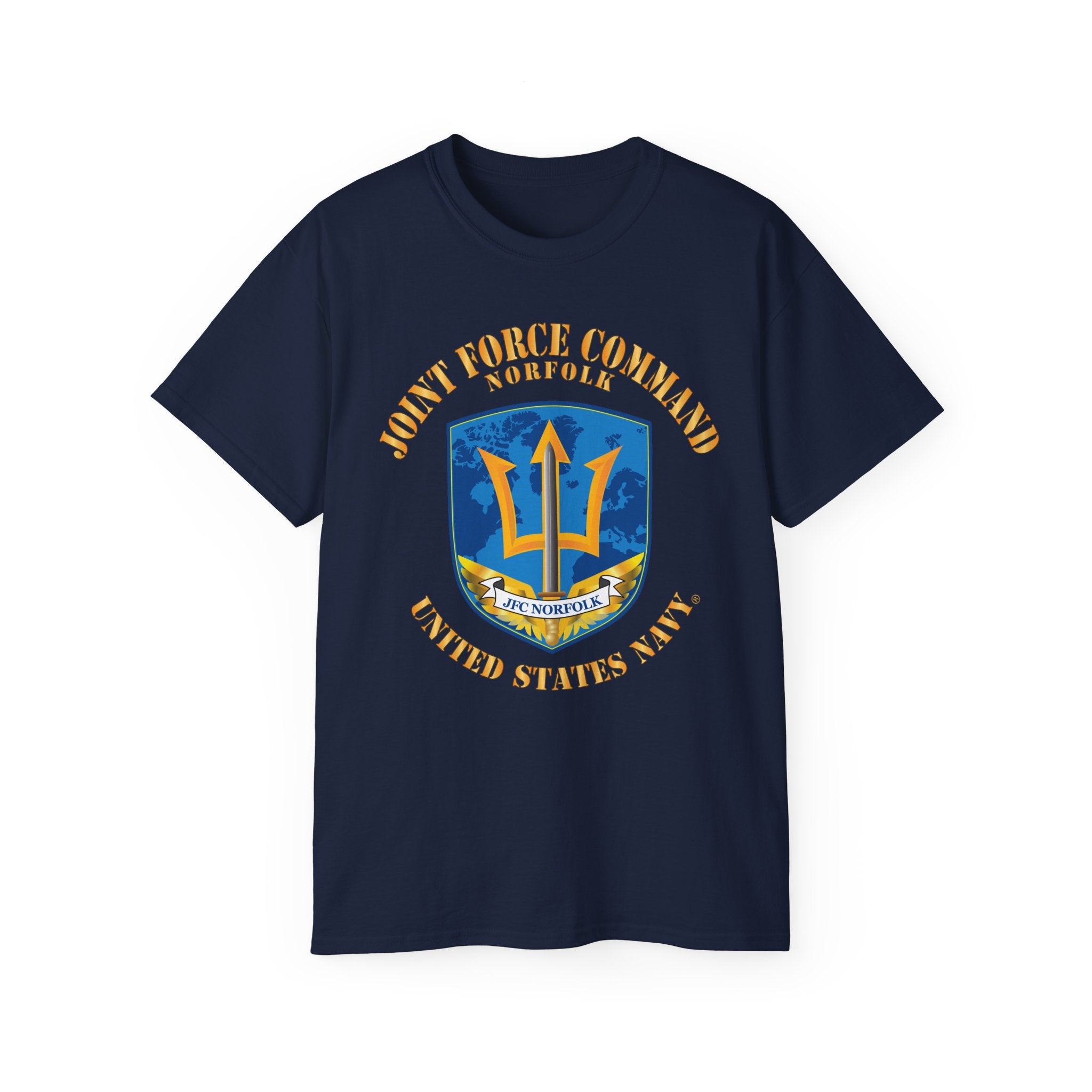 Unisex Ultra Cotton T-Shirt - Navy - Joint Force Command - Norfolk