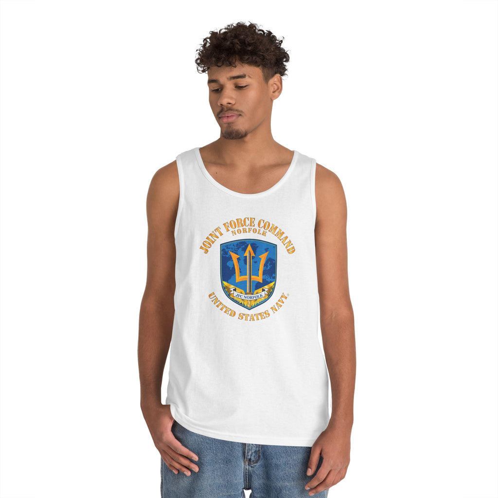 Unisex Heavy Cotton Tank Top - Navy - Joint Force Command - Norfolk