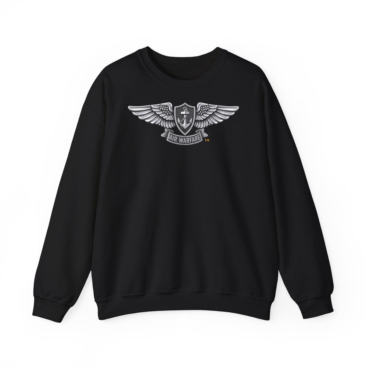 Unisex Heavy Blend™ Crewneck Sweatshirt - Navy - Badge - Enlisted Aviation Warfare Specialist wo txt