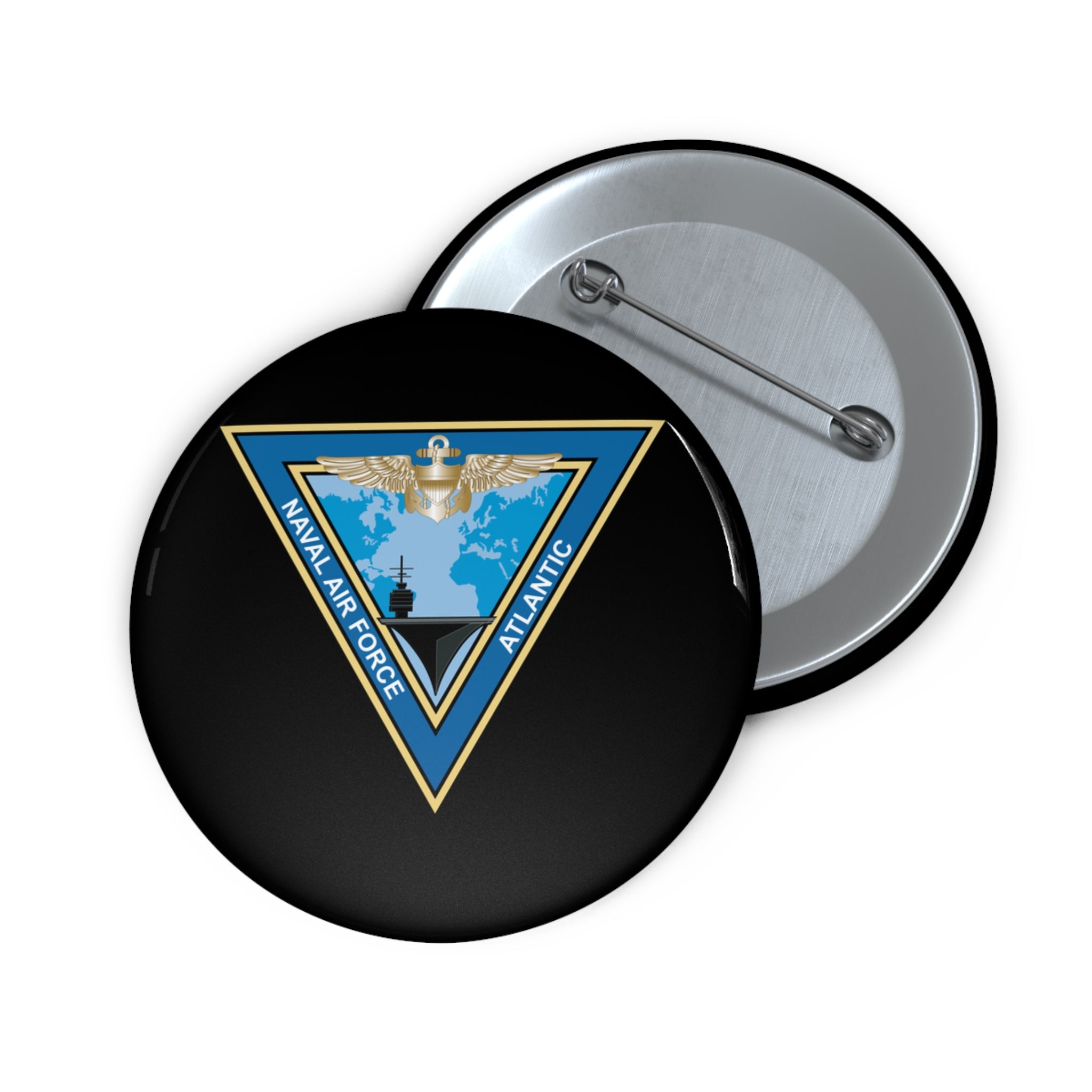 Custom Pin Button - Navy - Commander, Naval Air Force Atlantic - COMNAVAIRLANT wo Txt