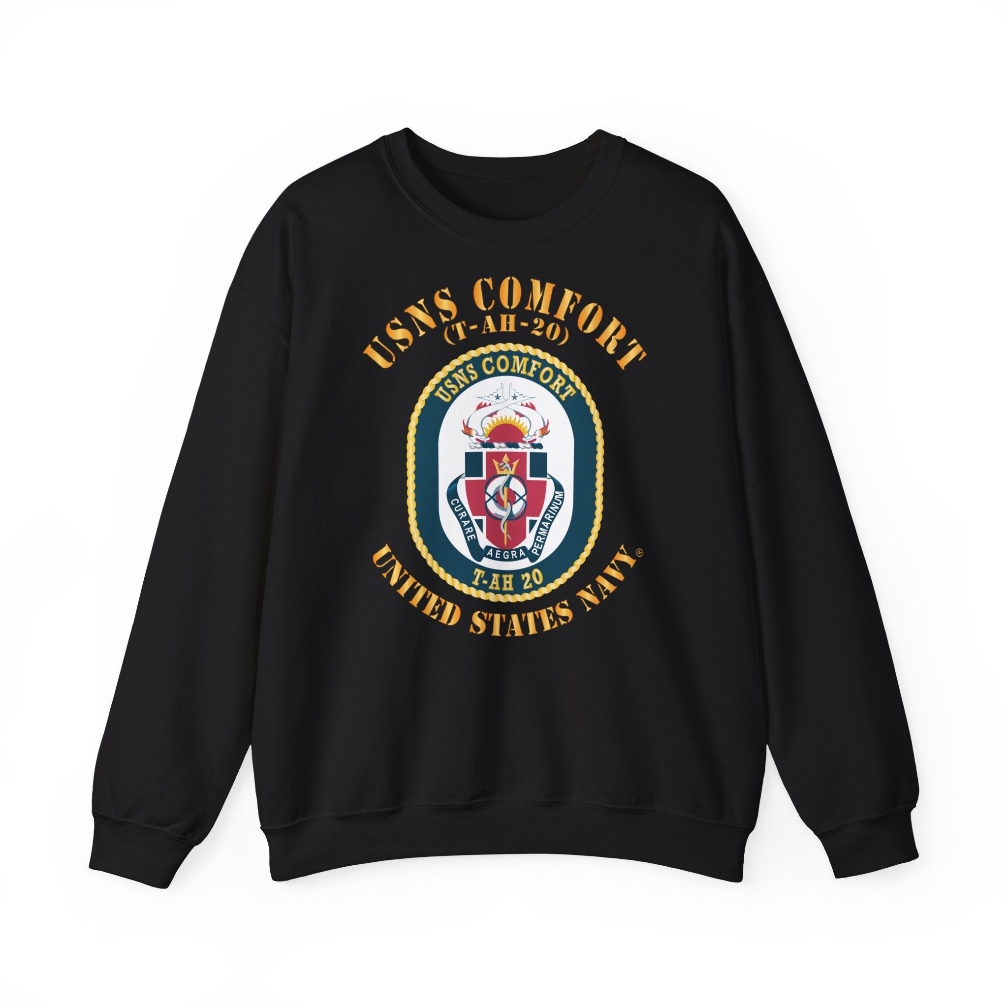 Unisex Heavy Blend™ Crewneck Sweatshirt - Navy - USNS Comfort (T-AH-20)