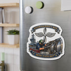 Die-Cut Magnet - Navy - Rate - Aviation Machinists Mate Br with Scene - 3D - Enhanced