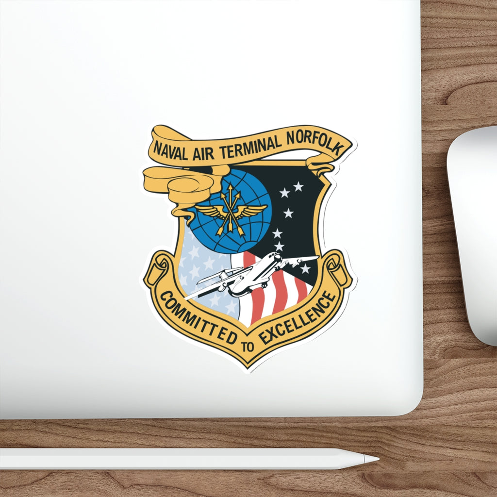 Die-Cut Vinyl Sticker - Navy - Naval Air Terminal Norfolk wo Txt