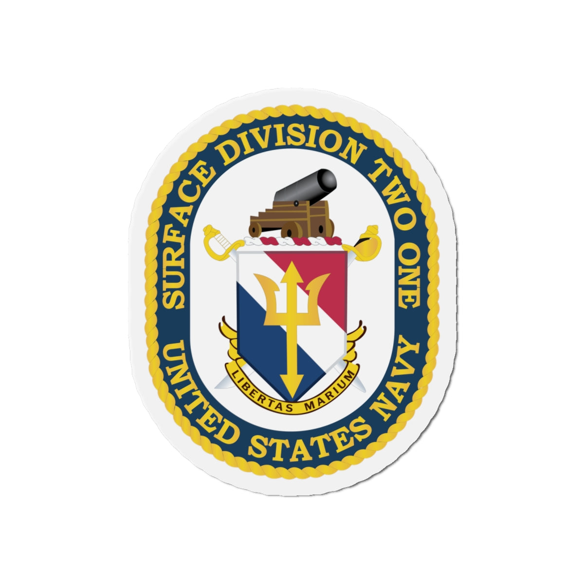 Die-Cut Magnet - Navy - Surface Division 21 wo txt