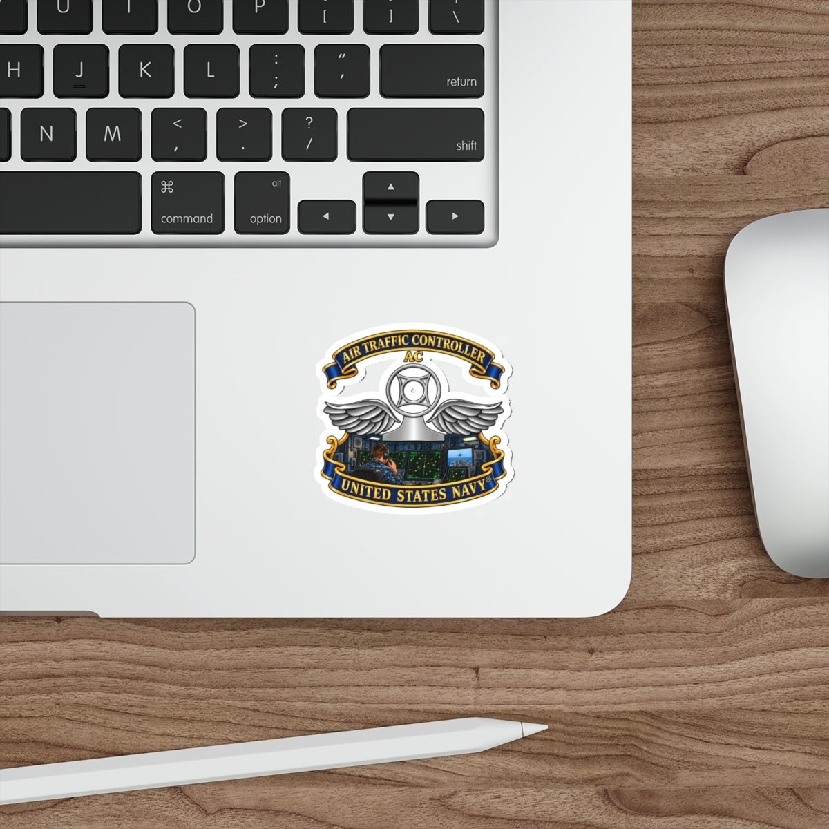Die-Cut Vinyl Sticker - Navy - Rate - Air Traffic Controller (AC) - Shipboard Version  3D - Enhanced
