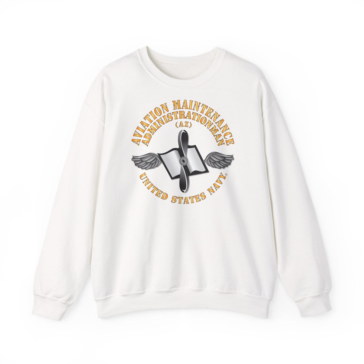Unisex Heavy Blend™ Crewneck Sweatshirt - Navy - Rate - Aviation Maintenance Administrationman (AZ)