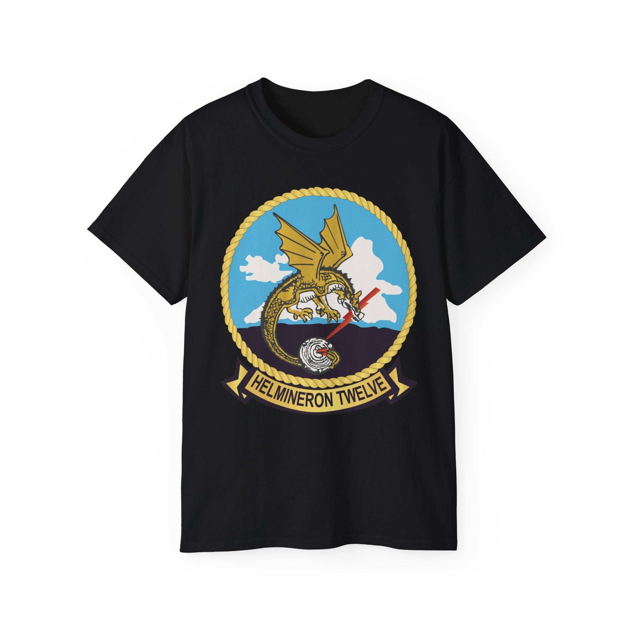 Unisex Ultra Cotton T-Shirt - Navy - Helmineron Twelve (HM-12) wo Txt