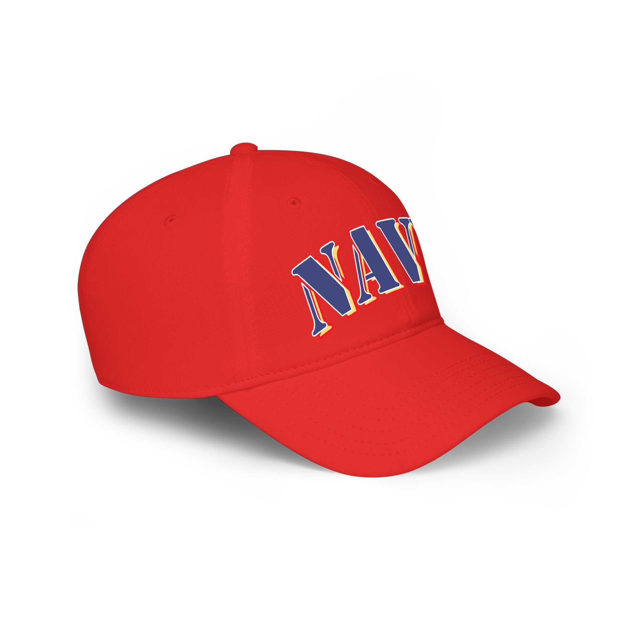 NAVY DTF Baseball Cap — Red Low Profile Hat for Military & Patriotic Fans