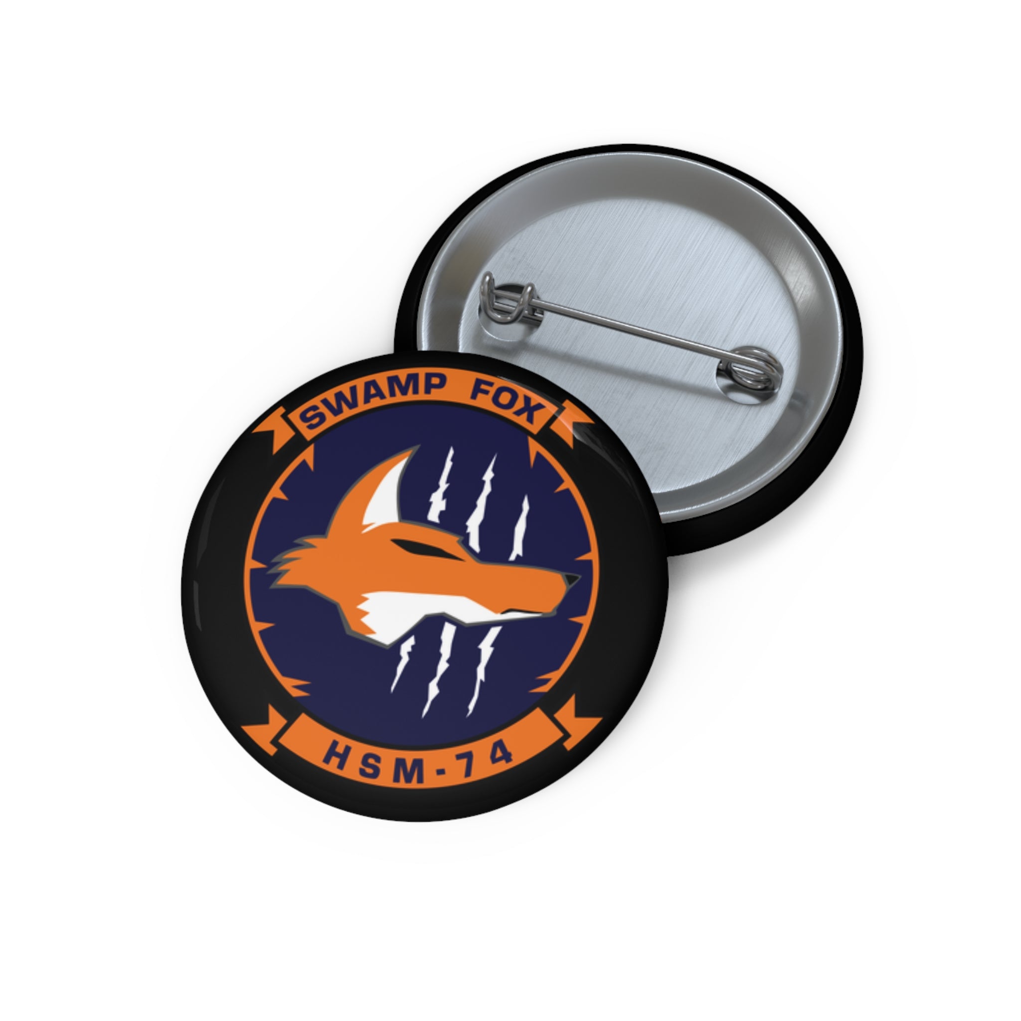 Custom Pin Button - Navy - Helicopter Maritime Strike Seven Four (HSM-74) wo txt