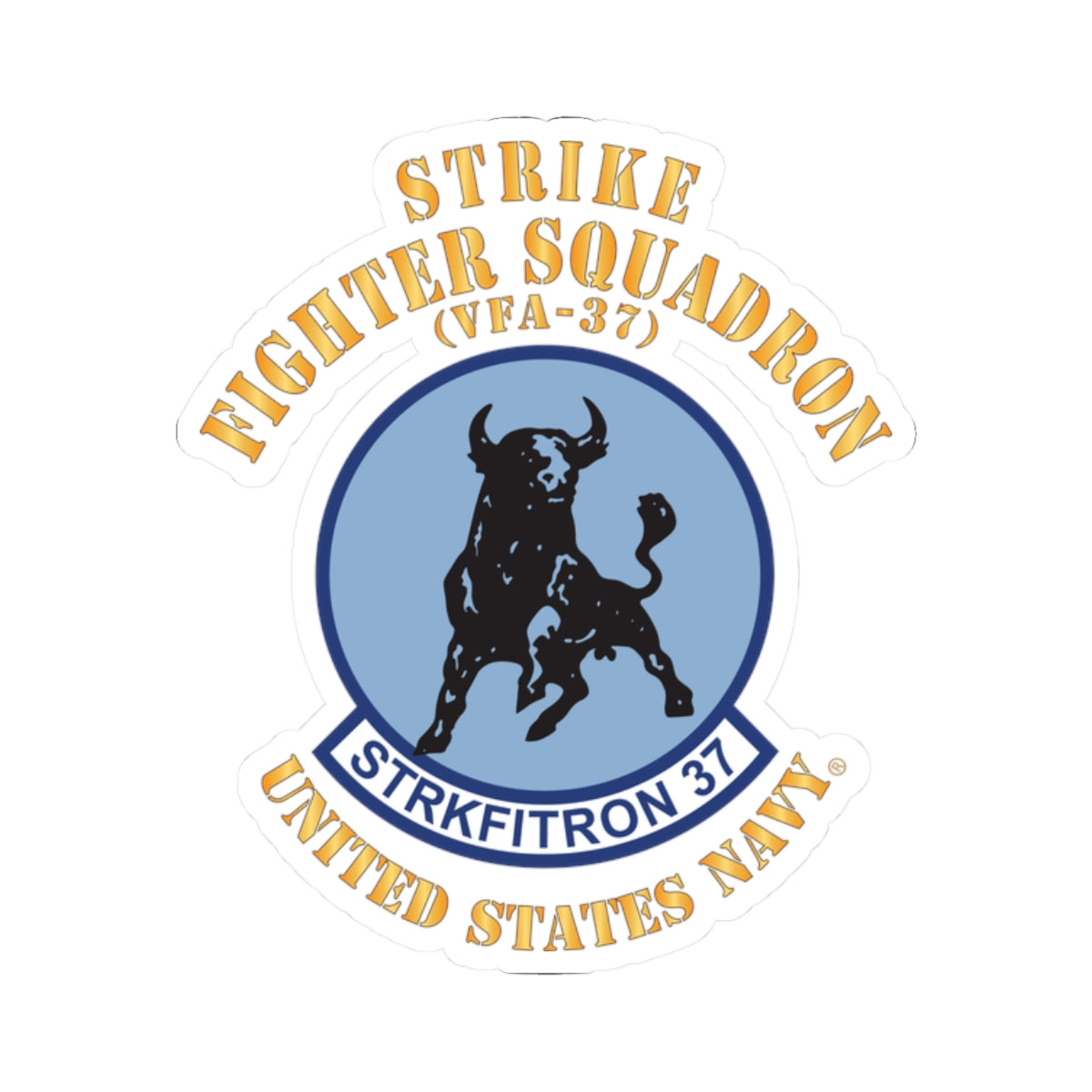 Kiss-Cut Stickers - Navy - Strike Fighter Squadron 37 (VFA-37)