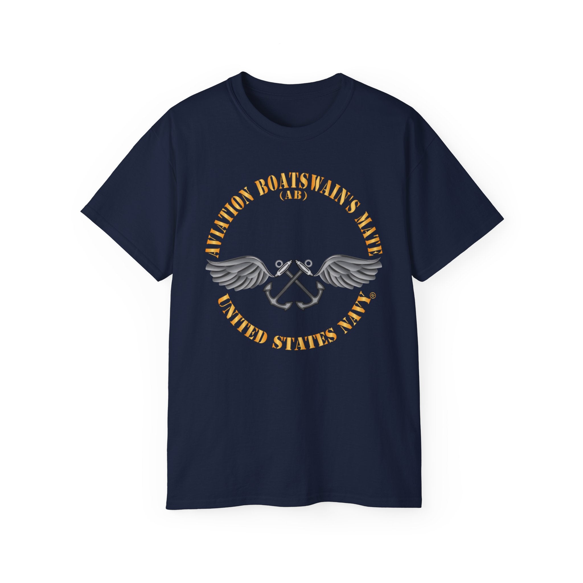 Unisex Ultra Cotton T-Shirt - Navy - Rate - Aviation Boatswain's Mate (AB) X 300