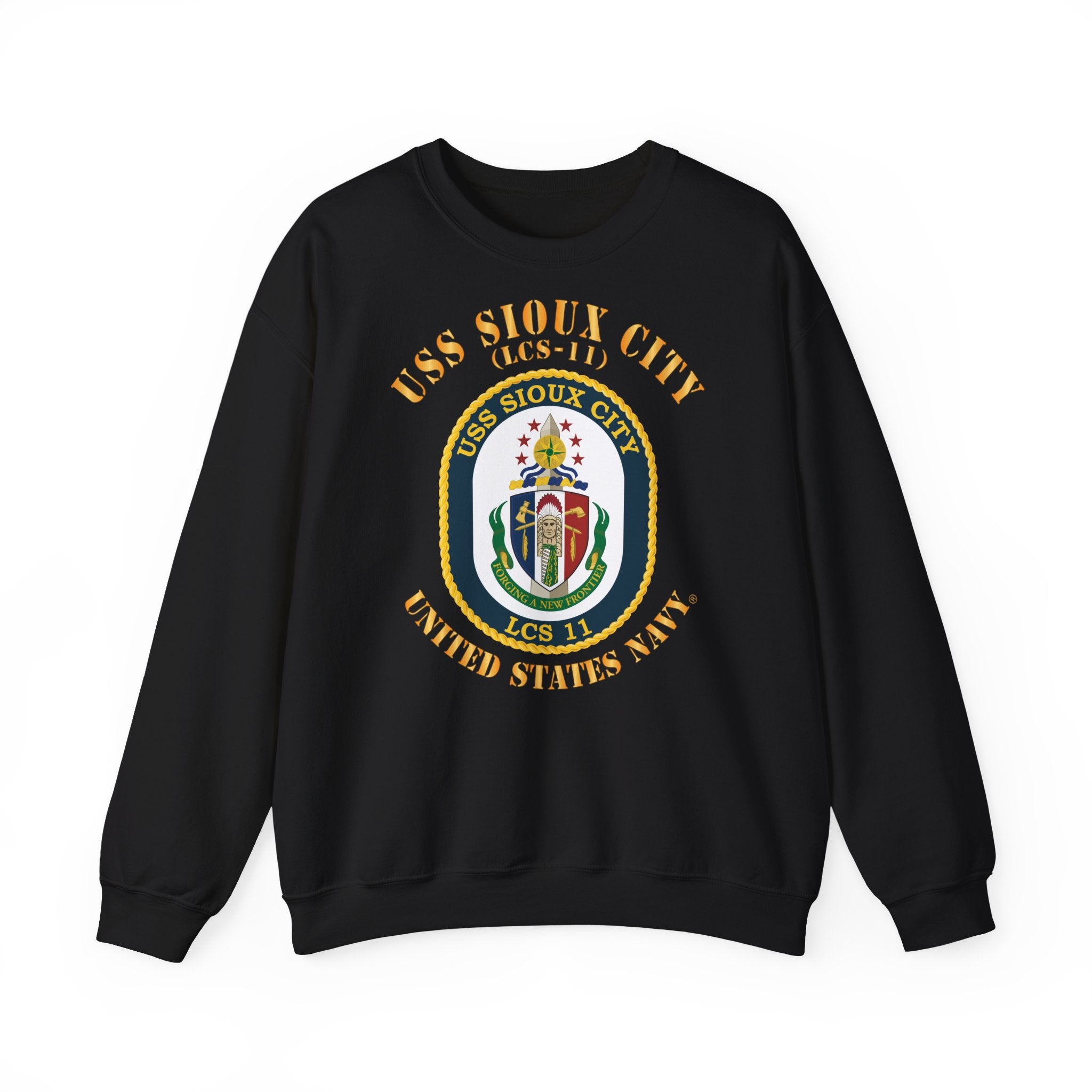 Unisex Heavy Blend™ Crewneck Sweatshirt - Navy - USS Sioux City (LCS-11)