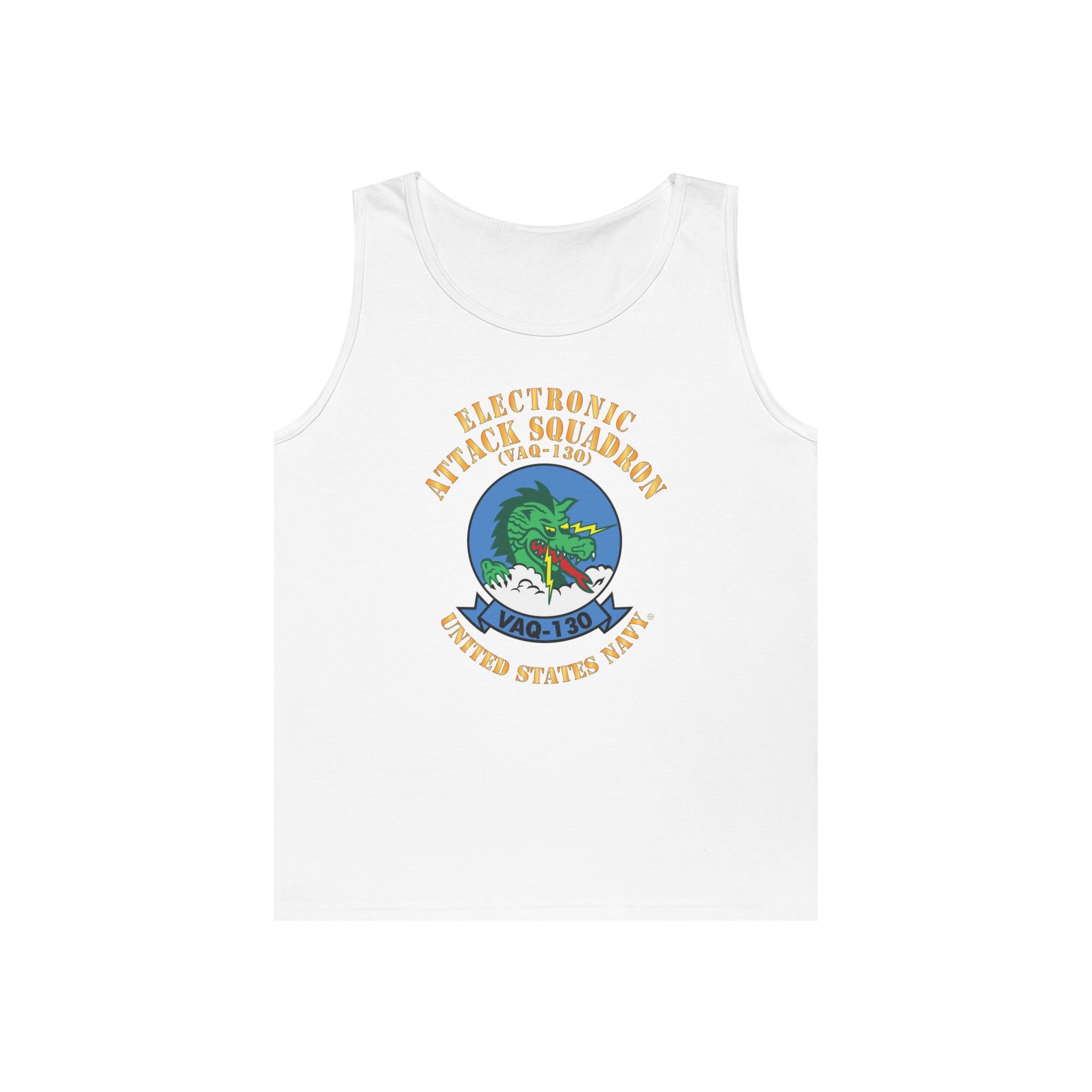 Unisex Heavy Cotton Tank Top - Navy - Electronic Attack Squadron 130 (VAQ-130)
